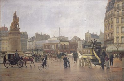 La Place Clichy, Paris, 1896 by Edmond Georges Grandjean